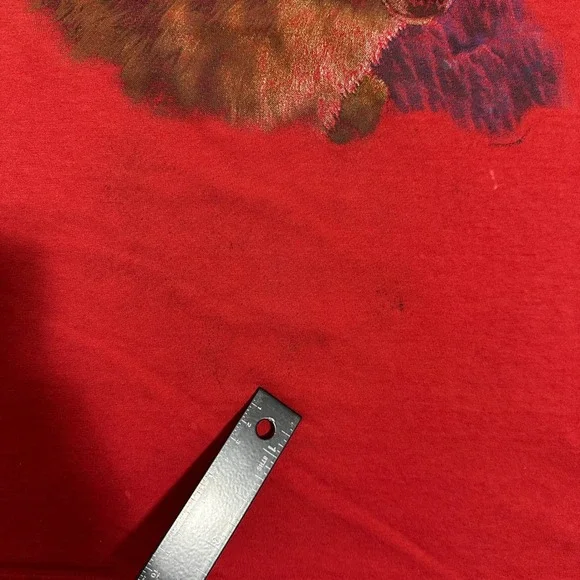 Jerzees Red Wolf Graphic T-Shirt Nature Wildlife Vintage Mens Size XL - Picture 3 of 11